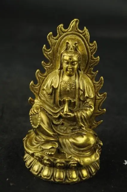 

Copper Brass craft Chinese brass Wealth Guanyin beautiful Sculpture
