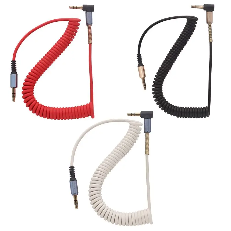 

New 1.8m 3.5MM Audio Cable 3.5 Jack Male to Male AUX Cord Wire Stretchable Spring Cable for Car Phone Headphone Speaker