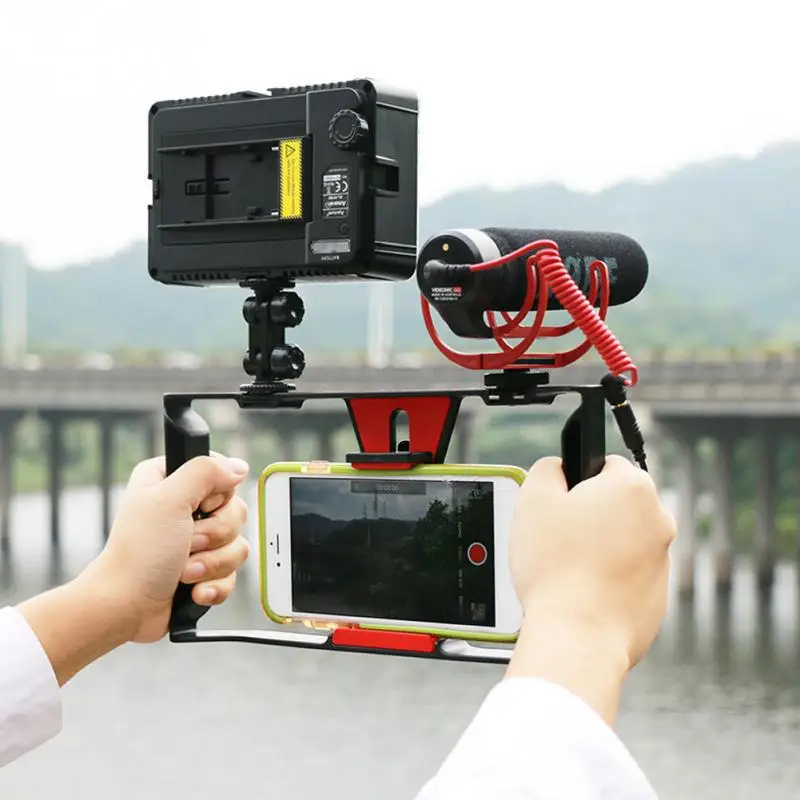 Durable Handheld Phone Camera Video Stabilizer Holder Frame Rig Grip