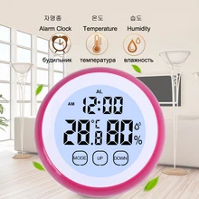 Метеостанция Маленький портативный цифровой будильник с термометром гигрометром детская комната контроль температуры и влажности