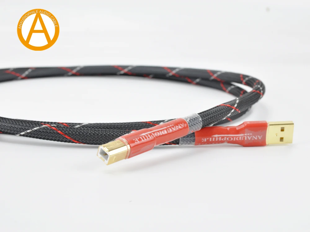 UC09 HiFi USB Cable 4N OFC USB Cable Type A To B USB Audio Data Cable Neutral Sounding For DAC XMOS Amanero USB Interface Cable
