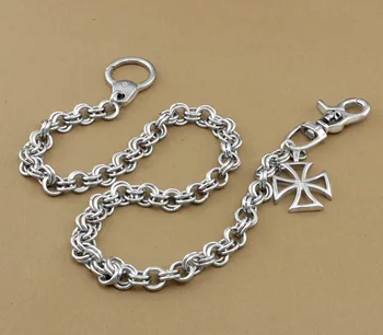 

Biker Wallet Chian Pants Keychain Heavy Stainless Steel Double Ring Chain