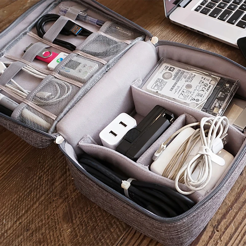 Дорожная сумка для кабелей портативный цифровой USB органайзер гаджетов зарядное