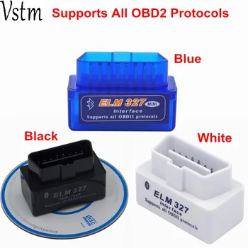 

[10 PCS] Mini Elm327 V2.1 Bluetooth OBD2 Elm 327 bt V2.1 OBD2 Car Diagnostic Tool Scanner Elm327 OBDII Adapter Auto Tool
