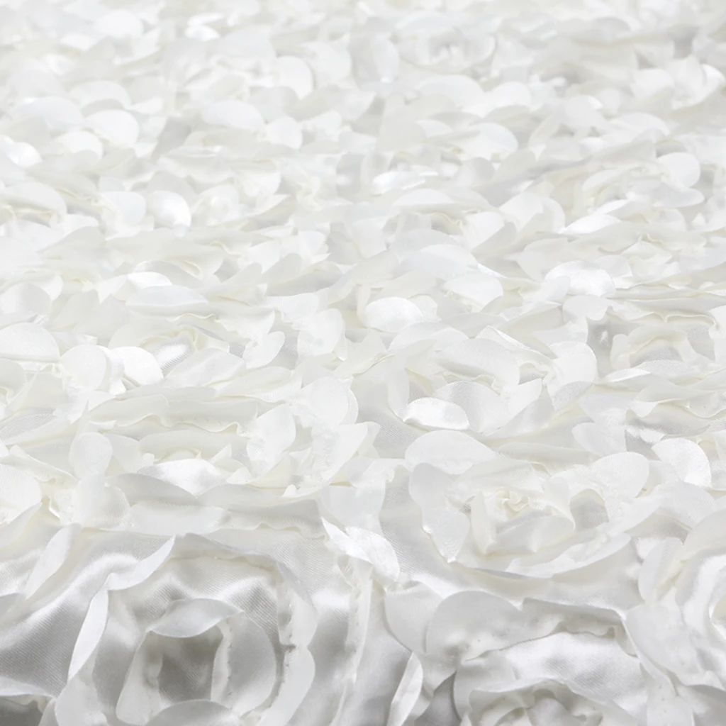 1Pc Polyester Newborn Infant Baby NEW 3D Rose Soft Blanket Photography Photo Props Backdrop Cream