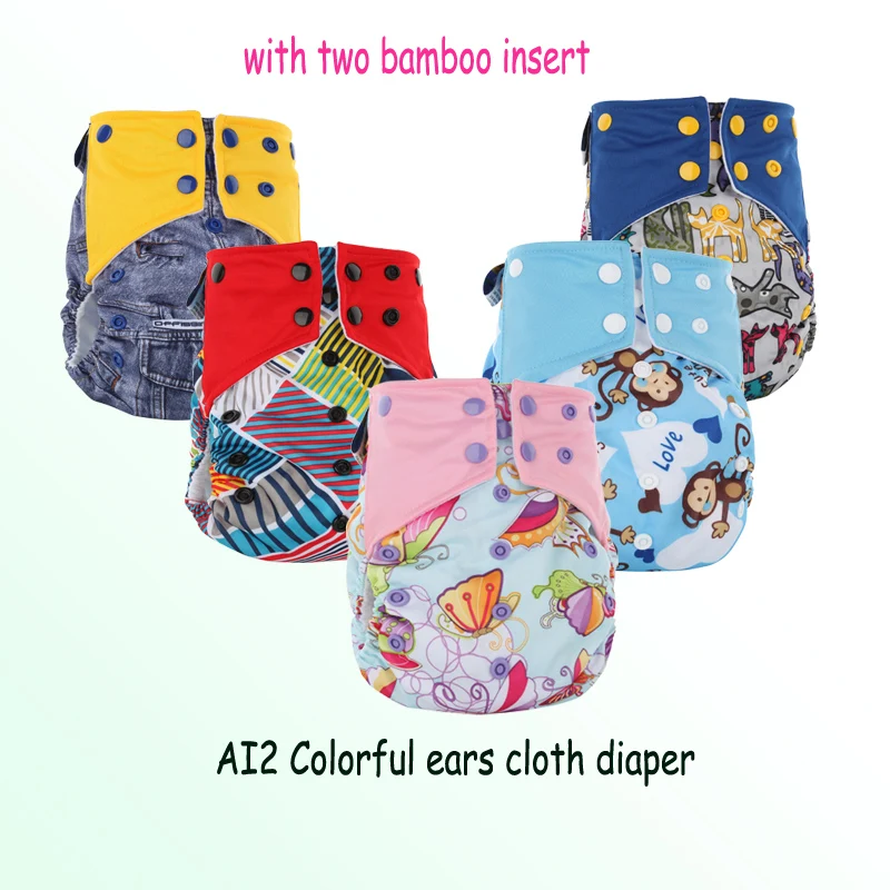 Pororo AI2 PUL couvre-couche imprimé avec séjour sec tissu en daim intérieur, tout en deux couches lavables réutilisables pour bébé