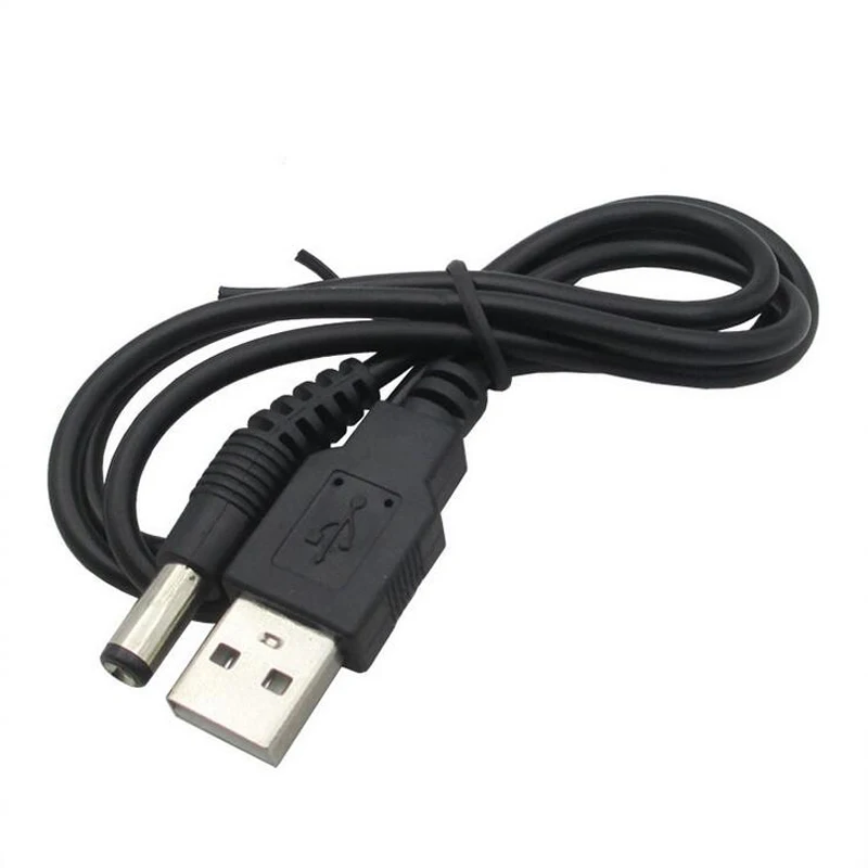 

1M USB Port To DC 5.5 x 2.1mm 5V Jack Barrel Power Cable Connector For LED Lamp clock Watch radiator mini speakers USB HUB