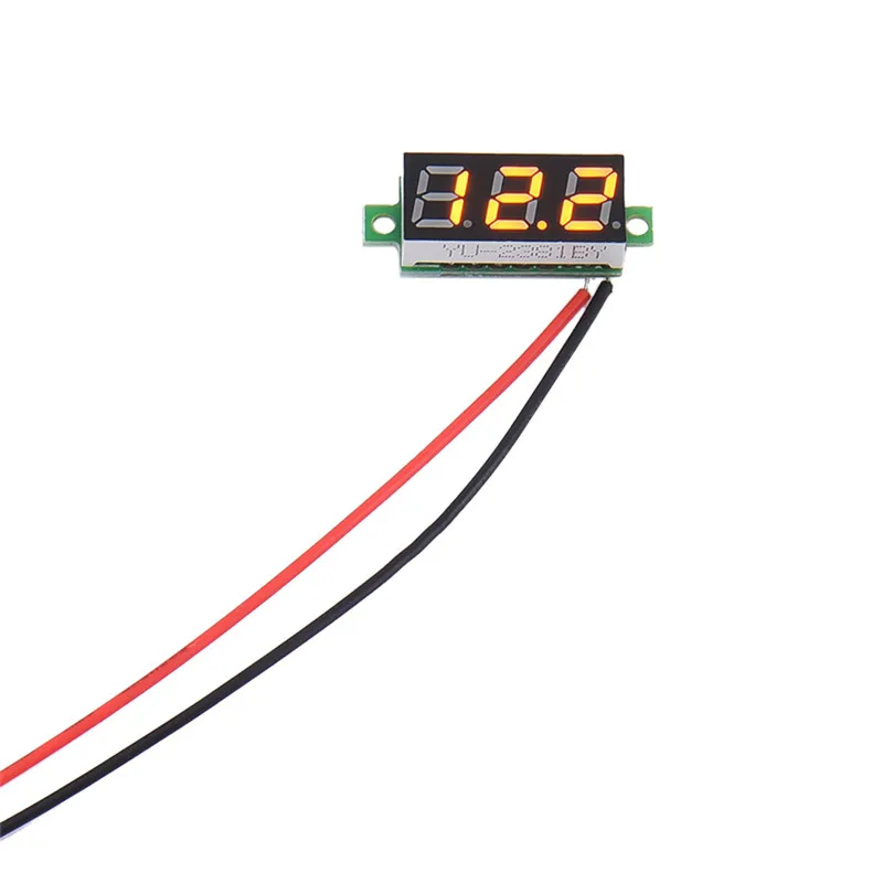 Цифровой вольтметр супер мини 4 цвета светодиодный 2 30 в пост. Тока|car voltmeter|battery
