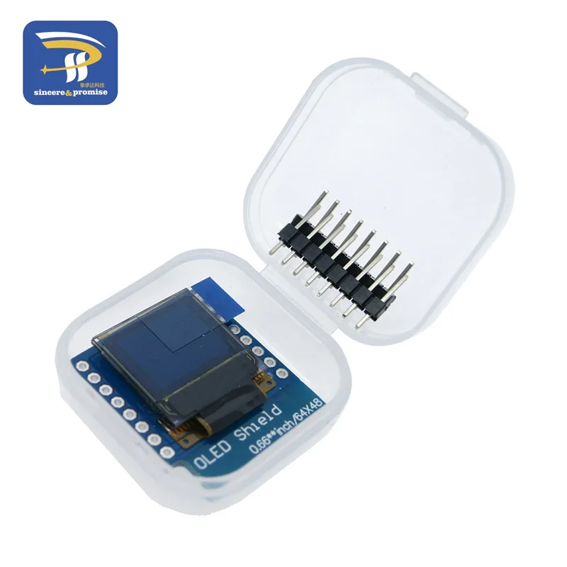 Светодиодный дисплей 0 66 дюйма для Wemos O led 64X48 IIC I2C LCD светодиодный экран Arduino