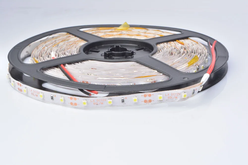 10 meter Free shipping 60 led/m 12V DC 3528 led strip, 5m*2 / roll led strip lights 8mm pcb smd