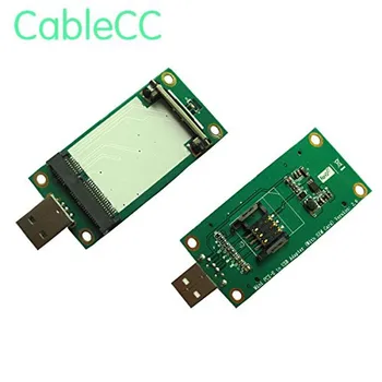 

Mini PCI-E Wireless WWAN to USB Adapter Card with SIM Card Slot Module Testing Tools