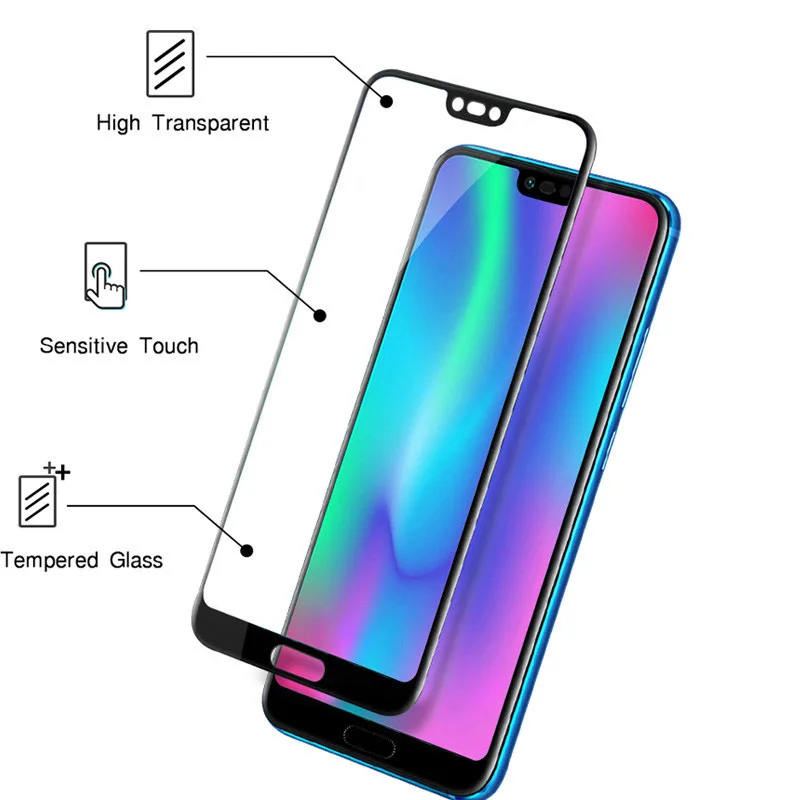 Полное покрытие из закаленного стекла для huawei Honor 10 8 9i play 7x 8a Защитная пленка Huawey