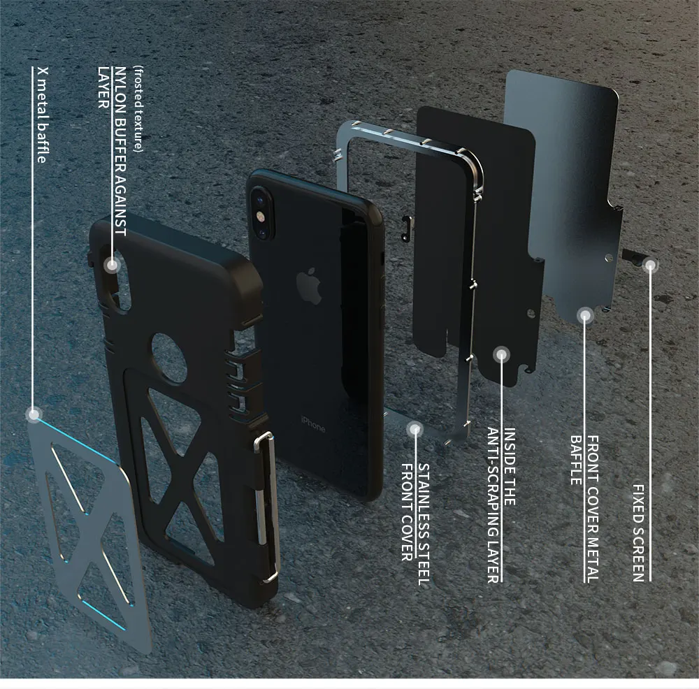 Homem de Ferro para Iphone Móvel para Iphone R-just Original Armadura Inoxidável xs Flip Telefone Case Metal Max xr x Rei Aço 6 High Quality Telefonia e Comunicação