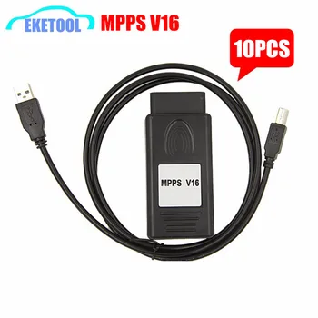

10pcs/Lot MPPS V16 Auto ECU Flasher Programming Diagnostic Connector Multi-Language Supports Multi-Cars MPPS ECU SCAN