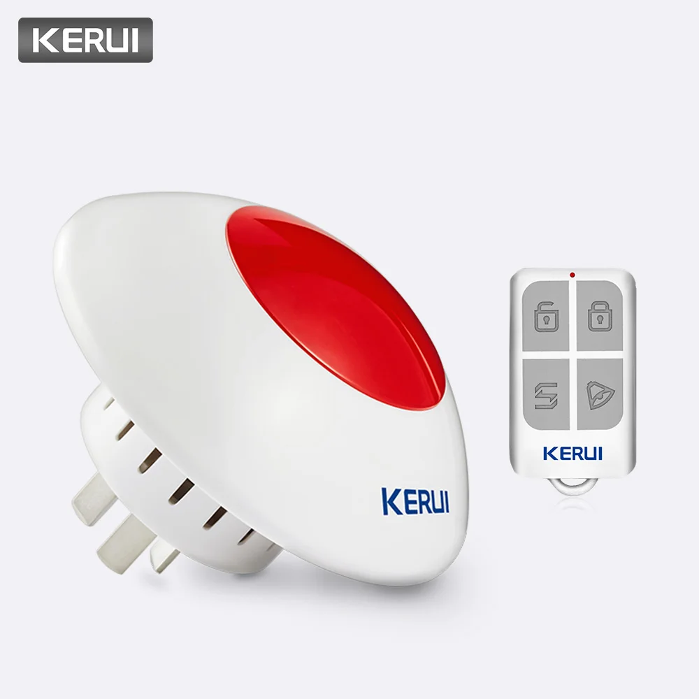 KERUI 433 МГц 110dB объем регулируемый Беспроводной сигнализация сирена вспышки рог