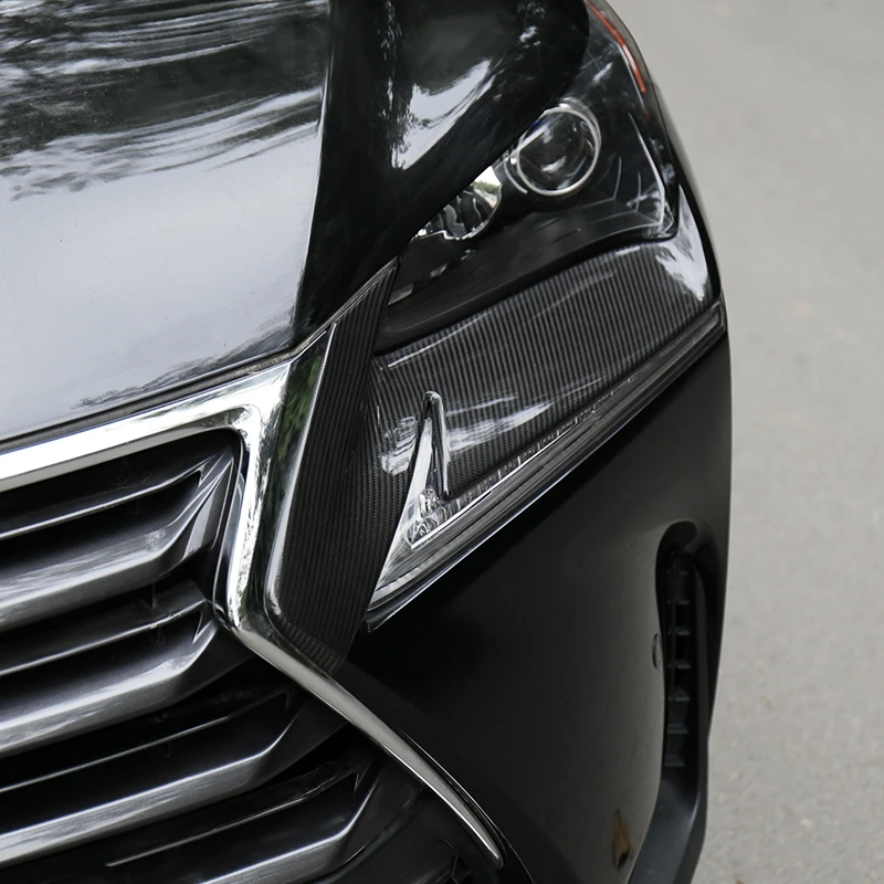 Настоящие углерод волокна фары веки аксессуары передняя фара брови для Lexus NX
