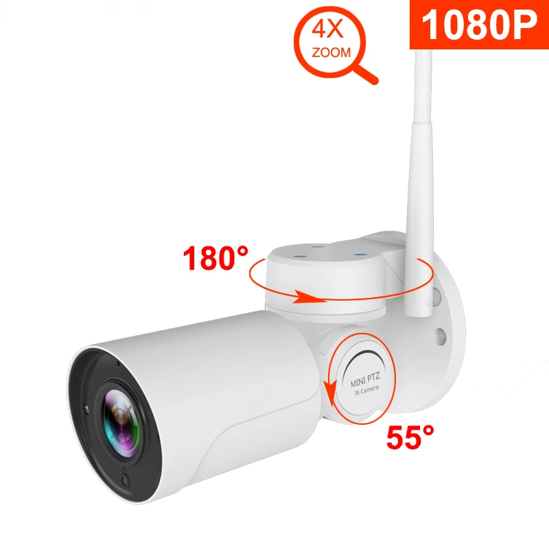 1080P 2MP Yoosee Беспроводной мини POE IP PTZ 2,8-12 мм 4xzoom IP Камера Открытый Wi-Fi Onvif P2P видеонаблюдения Водонепроницаемый пуля Камера