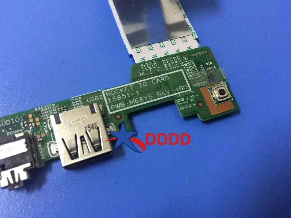 Original FOR Dell Inspiron 11 3162 3164 USB Audio Port IO Circuit Board M68Y5 0M68Y5 fully
