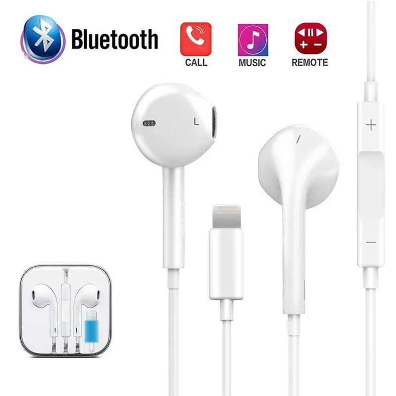 

Stereo Headphones Wired Bluetooth Earphone for Apple IPhone 8 7 Plus X XR XS Max 10 Fone De Ouvido Sports Auriculares Earpiece