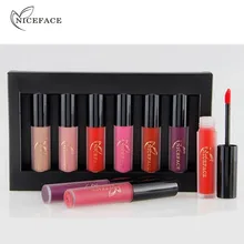 Niceface 6 цветов бренд Batom матовый блеск для губ стойкий красный бархат крем для губ татуировка жидкая матовая жидкая помада Косметика