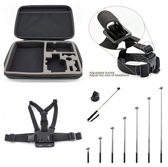  Free ShippingAccessories Set 38 in 1 Chest Strap / Tripod / Bag for Gopro Hero 3 3+ 4/ SJ4000 SJ500