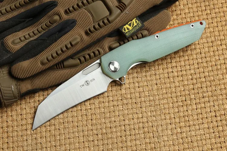 Два солнца G10 ручка TS48 D2 Flipper мяч brearing складной нож для кемпинга, охоты, карманный нож для выживания на природе, для повседневного использования, инструмент