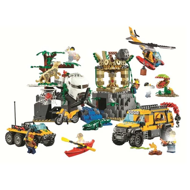 

Bela 10712 Ungle Jungle Exploration Site Building Block Toys Children Gifts Cities Compatible with Legoings City Jungle 60161