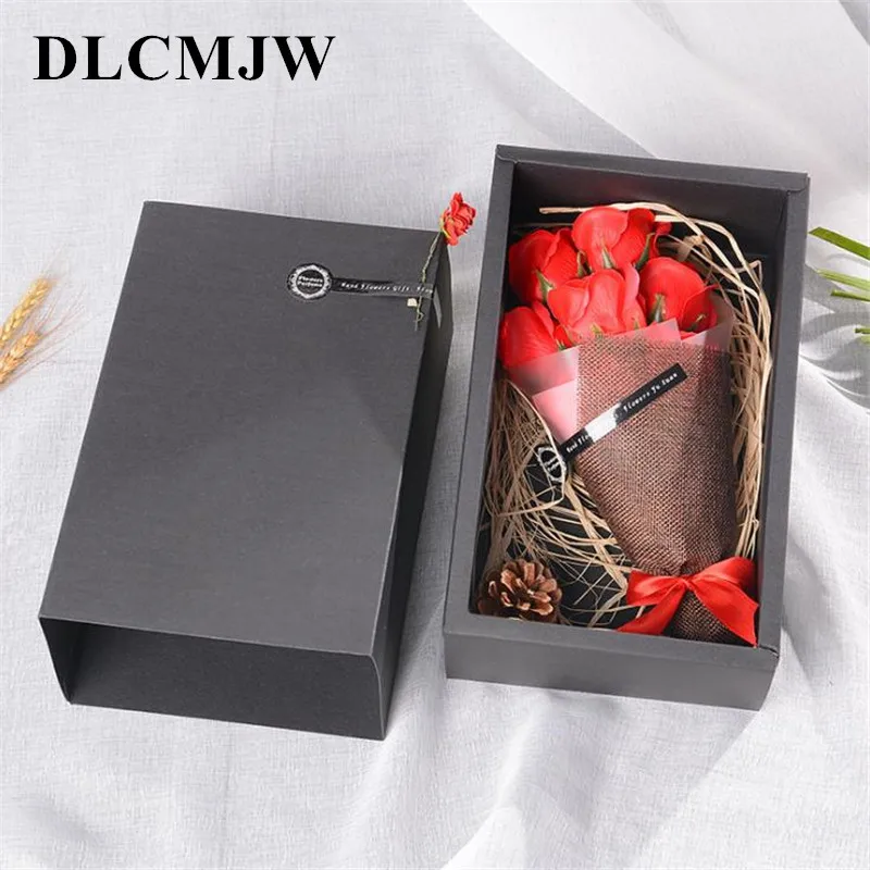 

Soap flower artificial flower Rose gift box soap flower Valentine's Day rose birthday gift for wedding party decoration