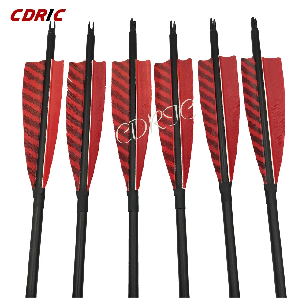 6/12pcs 26/28/30/32inches Carbon Arrows Spine 600 Od 7.8mm With Replace