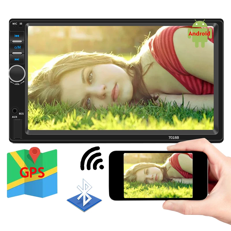 Автомобильный мультимедийный плеер Радио 2 Din Android Wifi gps навигация HD Авторадио USB FM