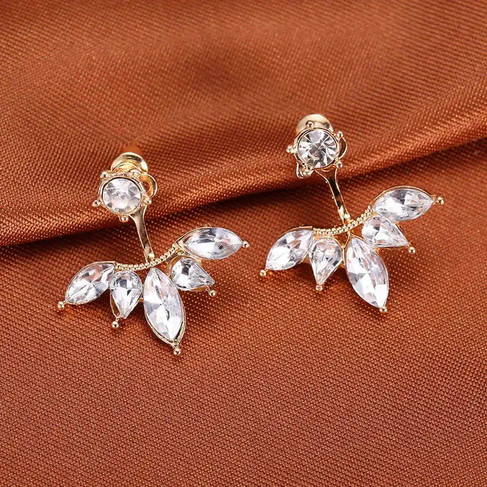 Новинка, корейские серьги-гвоздики с цирконием и кристаллами для женщин, серьги для пирсинга в виде цветка маргаритки, модные ювелирные изделия Brincos - Окраска металла: Gold color