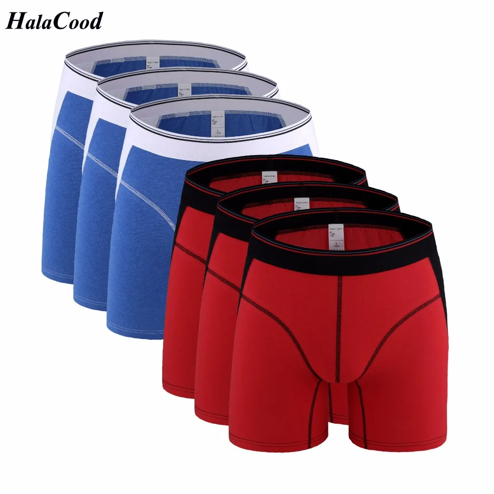 6Pcs/lot Boxer Men Underpants Man Boxer Brand Men's Long Boxers Shorts ...