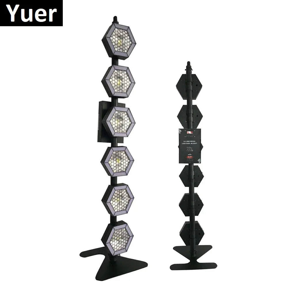 

Professional Stage Light 6X100W Amber LED Retro Flash Light DMX Controller Pixel Lights With 162Pcs 5050 RGB LEDs Event Dj Light