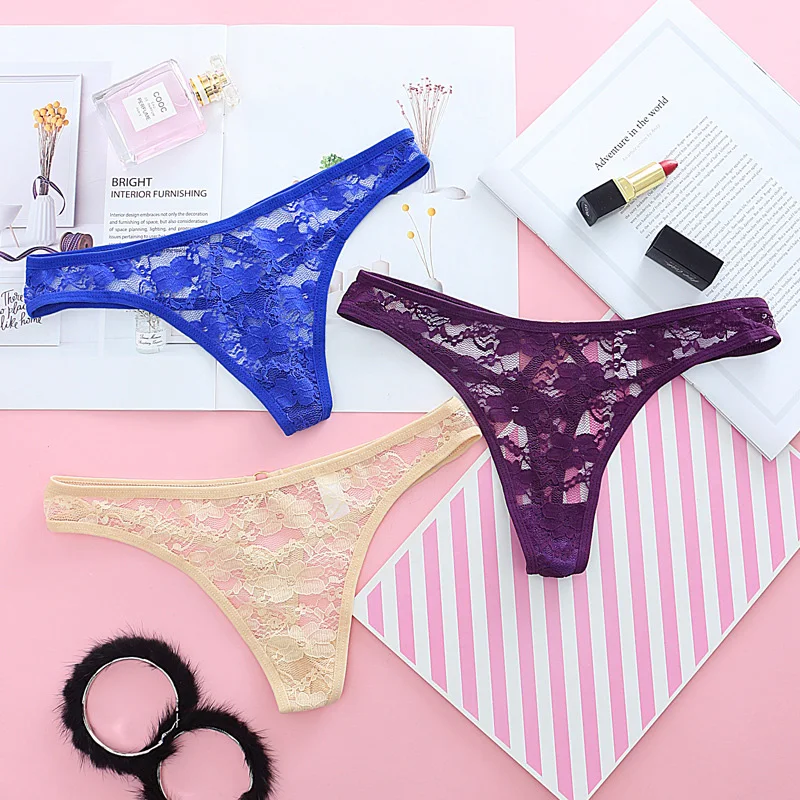 ZAVACE 3pcs/lots New invisible seamless lace temptation sexy T pant comfortable and breathable women's underwear panties |