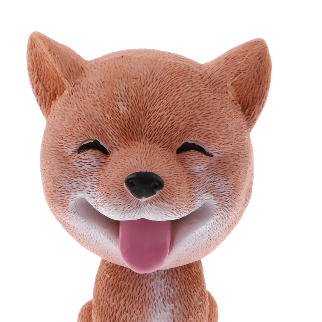 Shaking Head Shiba Inu Lucky Dog Puppy Bobbing Heads Bobblehead Toy Aniaml Figures Car Dashboard Auto Decoration