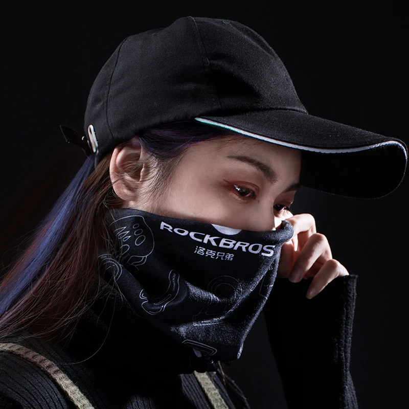 ROCKBROS уличная спортивная полумаска высокая эластичность флис лыжная маска