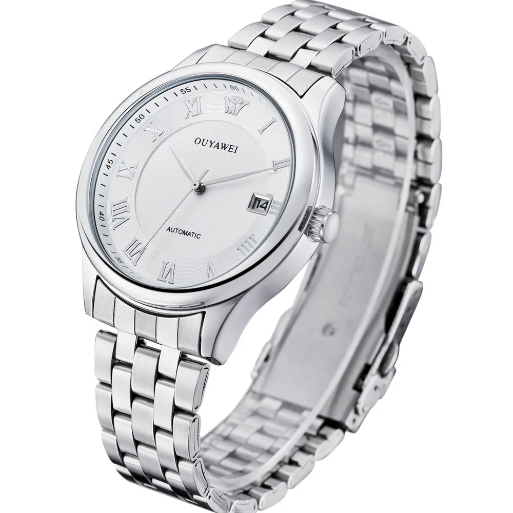 New Arrival Full Steel Watches Analog Automatic Self-Wind Movement Water-Resistant Mechanical Watch For Men Relogio Masculino | Наручные