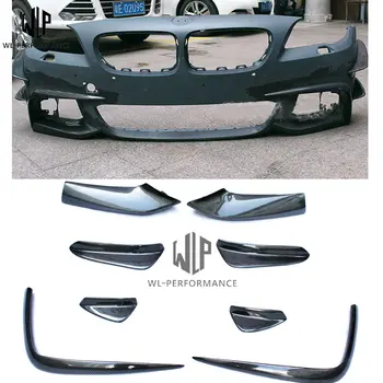 

5 series F10 F18 Carbon fiber Fog light box side air vents side splitter car chin for refit MT car body kit 11-17 car styling