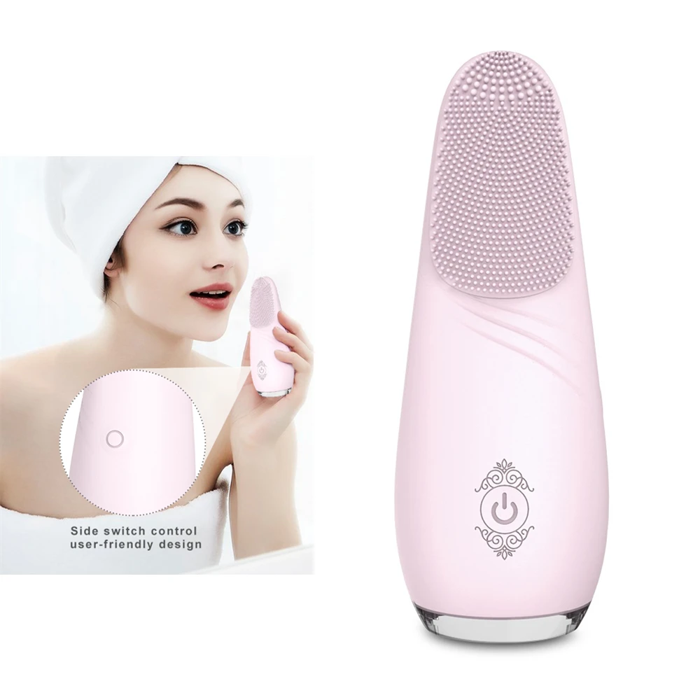 Heating Electric Face Massage Device Soft Silicone Face Washing Brush