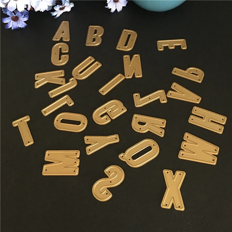 26 Capital Letters Shape Metal Steel Cutting Dies For DIY Scrapbooking