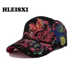 HLEISXI брендовые модные бейсболки для женщин Цветочный летние шапки Регулируемая вышивка шляпа хлопок Gorras взрослых Unisex Шляпы распродажа