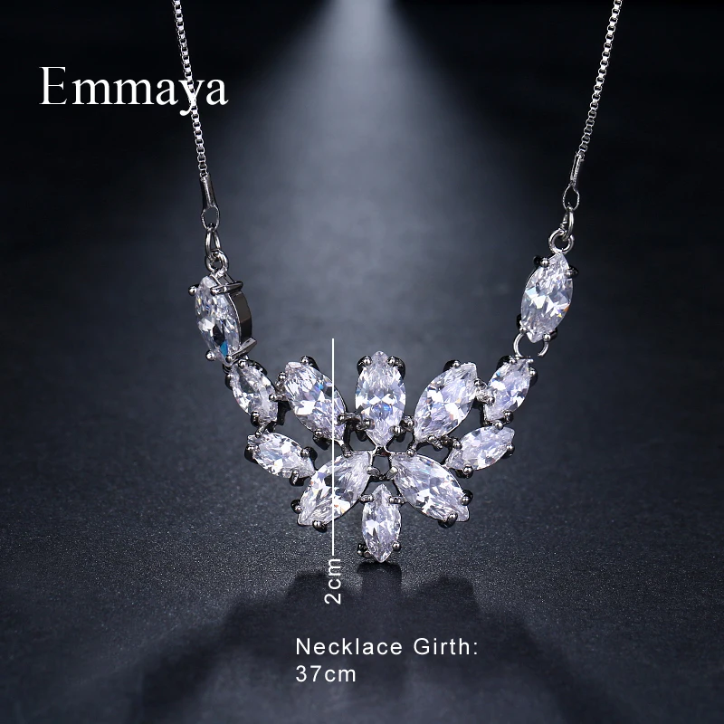 Emmaya модный бренд элегантность Шарм Цветок AAA циркон регулируемые ожерелья для влюбленных для женщин популярные ювелирные изделия свадебный подарок