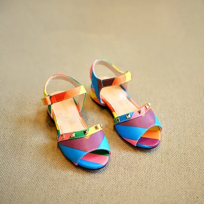rainbow girl sandals