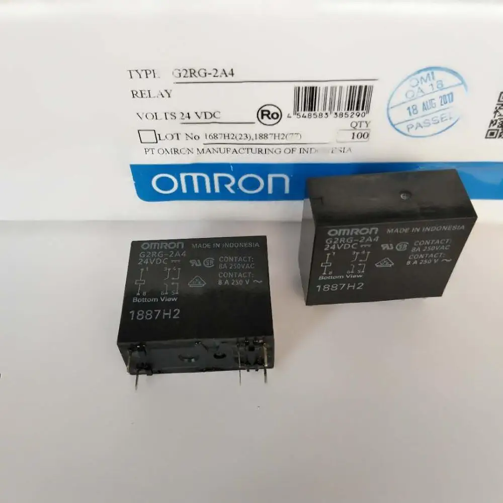

G2RG-2A4-24VDC G2RG-2A4-12VDC Power Relay 8A 250VAC 6 Pins
