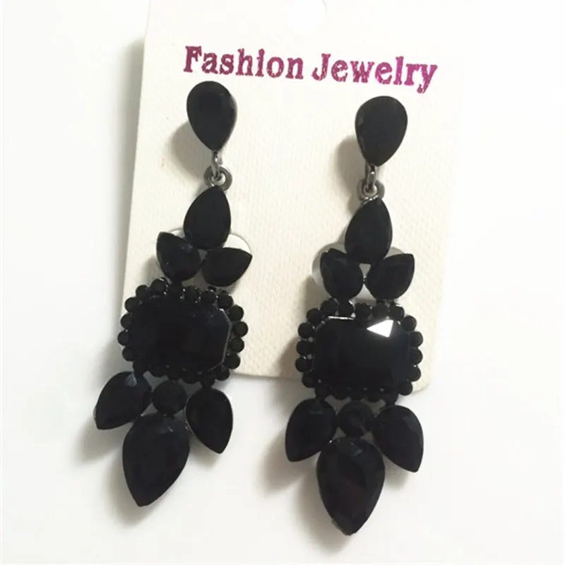 Women Fashion Jewelry New Style Earrings Handmade Champagne Glass Rhinestone sweet stud crystal Dangle Long earrings for women - Image 4