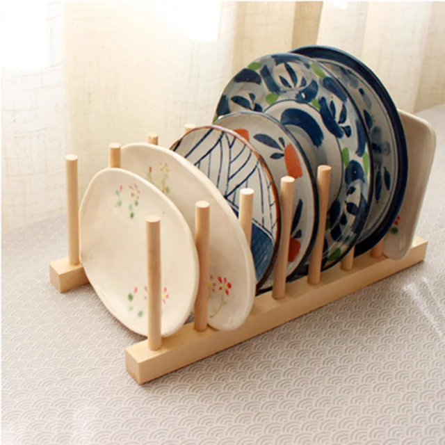 Cocina de madera utensilios de cocina de almacenamiento estante para