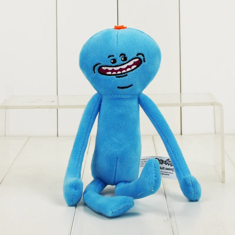 1 шт., 25-30 см, Рик и Морти, Мягкая Плюшевая Кукла Happy Sad Foamy Caddy Meeseeks Jerry Summer Mr. poopybuttole, плюшевые игрушки для детей - Цвет: happy in opp bag