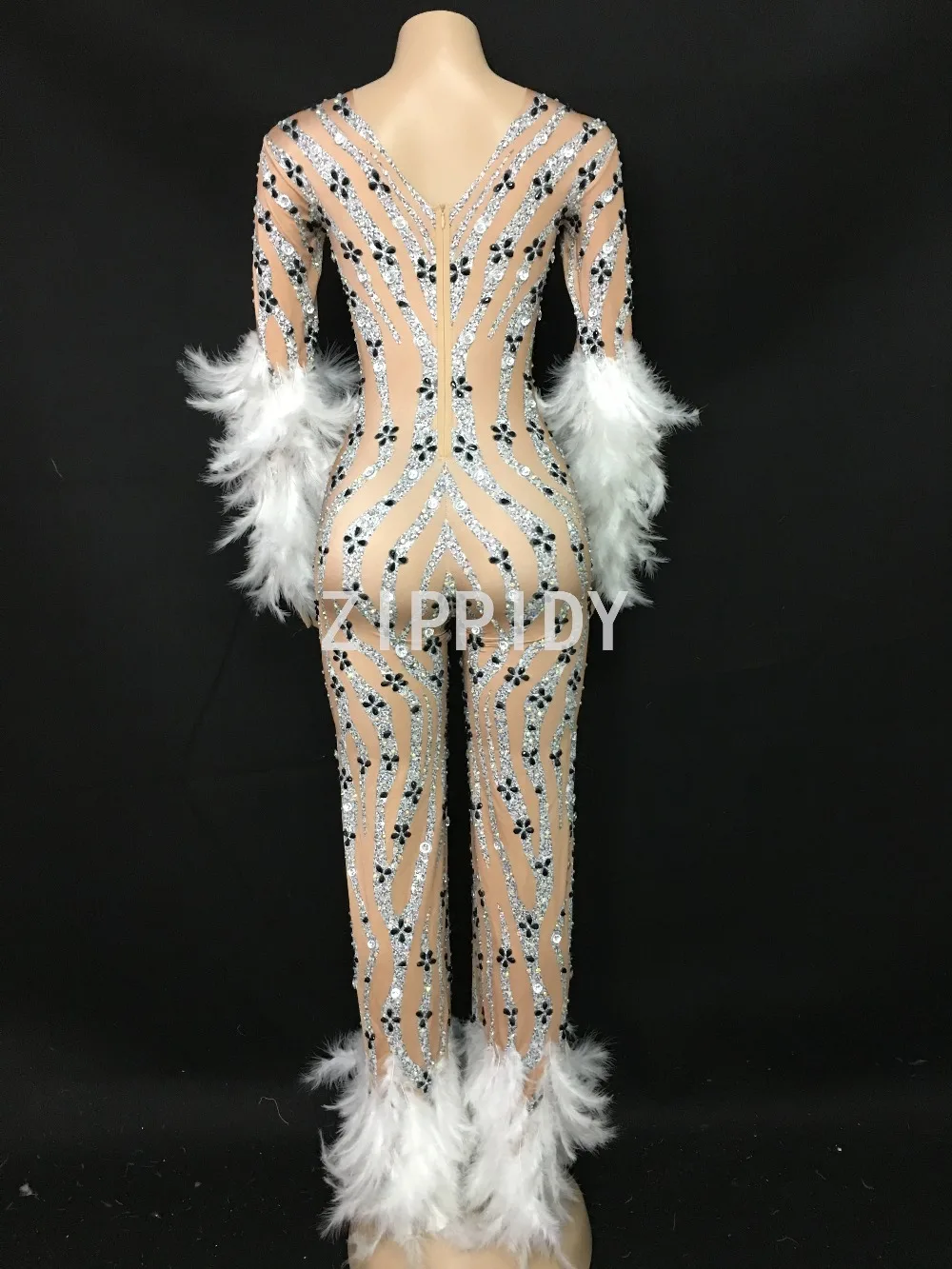 feather jumpsuit