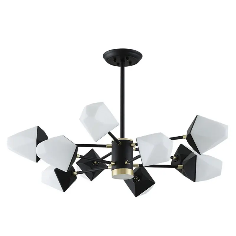 Nordic simple living room bedroom lamp personality diamond magic bean LED chandelier clothing store lights Ice cube chandelier Nordic simple living room bedroom lamp personality diamond magic bean LED chandelier clothing store lights Ice cube chandelier