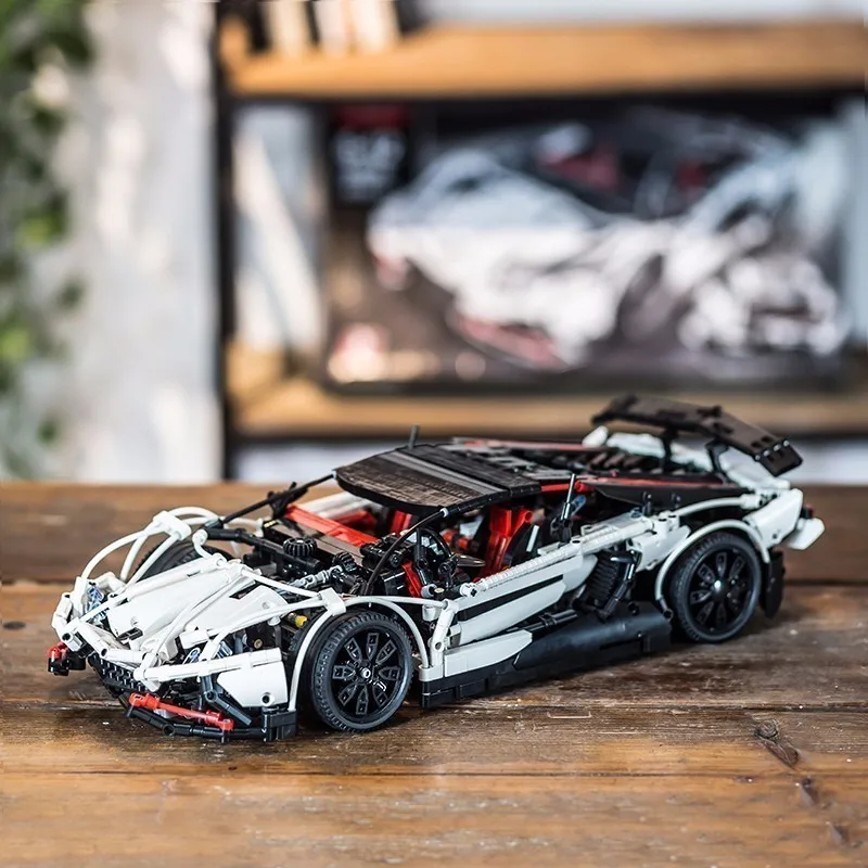 

Block 23006 Plastic Children Toys Technology Series Highest Quality White Sports Car Assembling 2838pcs Building Blocks